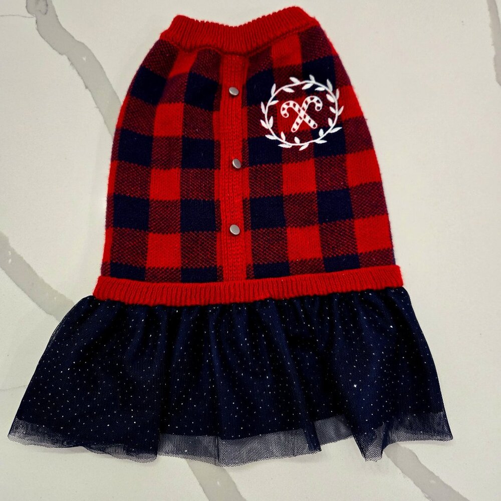 PLAID DOG SWEATER